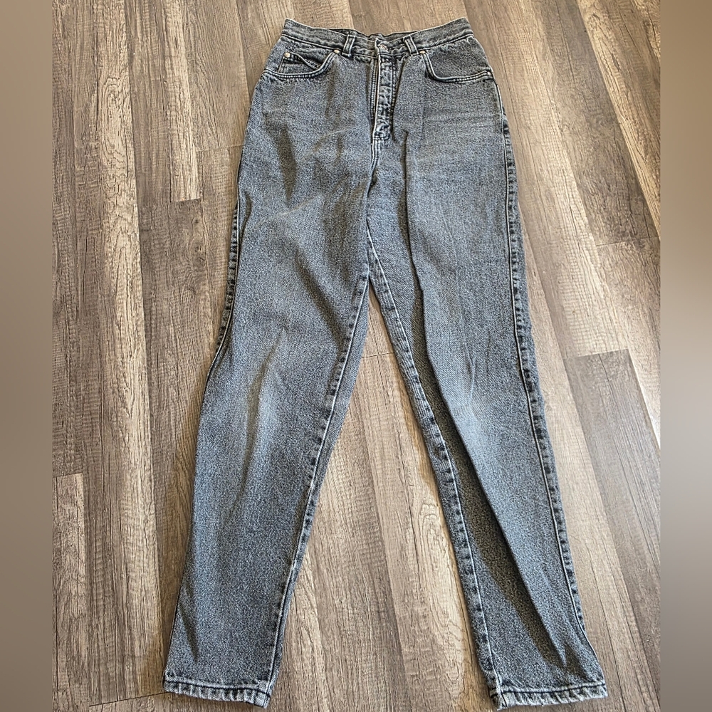 LEVIS VINTAGE 90s 80s Rock Bombshell Mom Jeans Grey Wash 550 Authentic - Picture 3 of 15